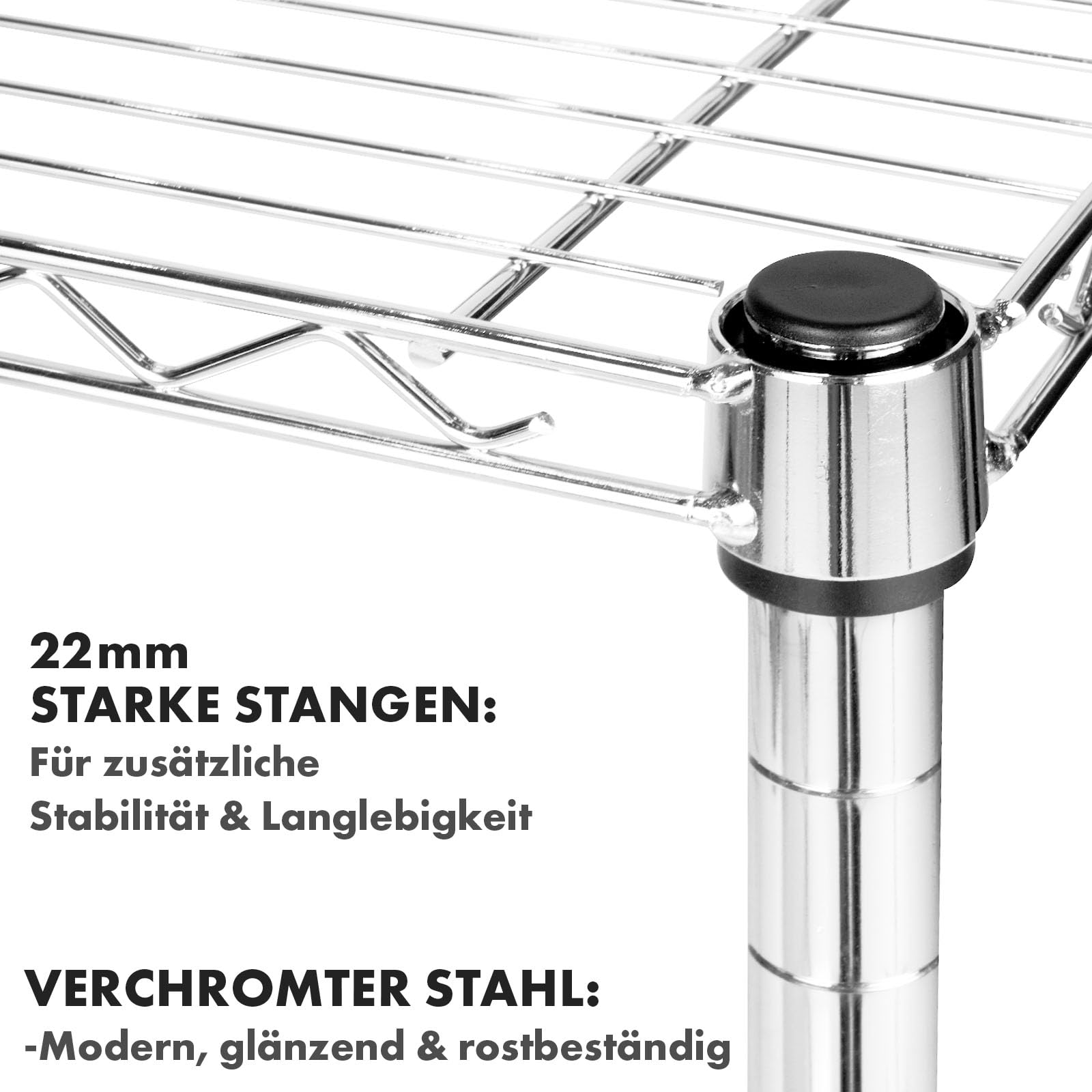 Basics Medium opbergeenheid, 5 planken,op 10 cm wielen, planken