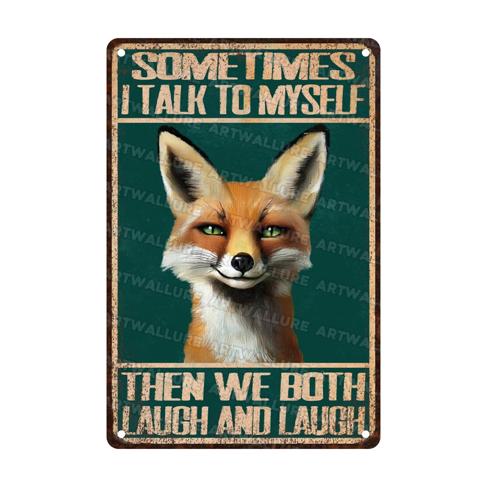 Anceky Metal Sign Vintage Sometimes I Talk To Myself Tin Sign Wall Decor for Home Kitchen Entryway Backyard Outdoor 12×8 Inch