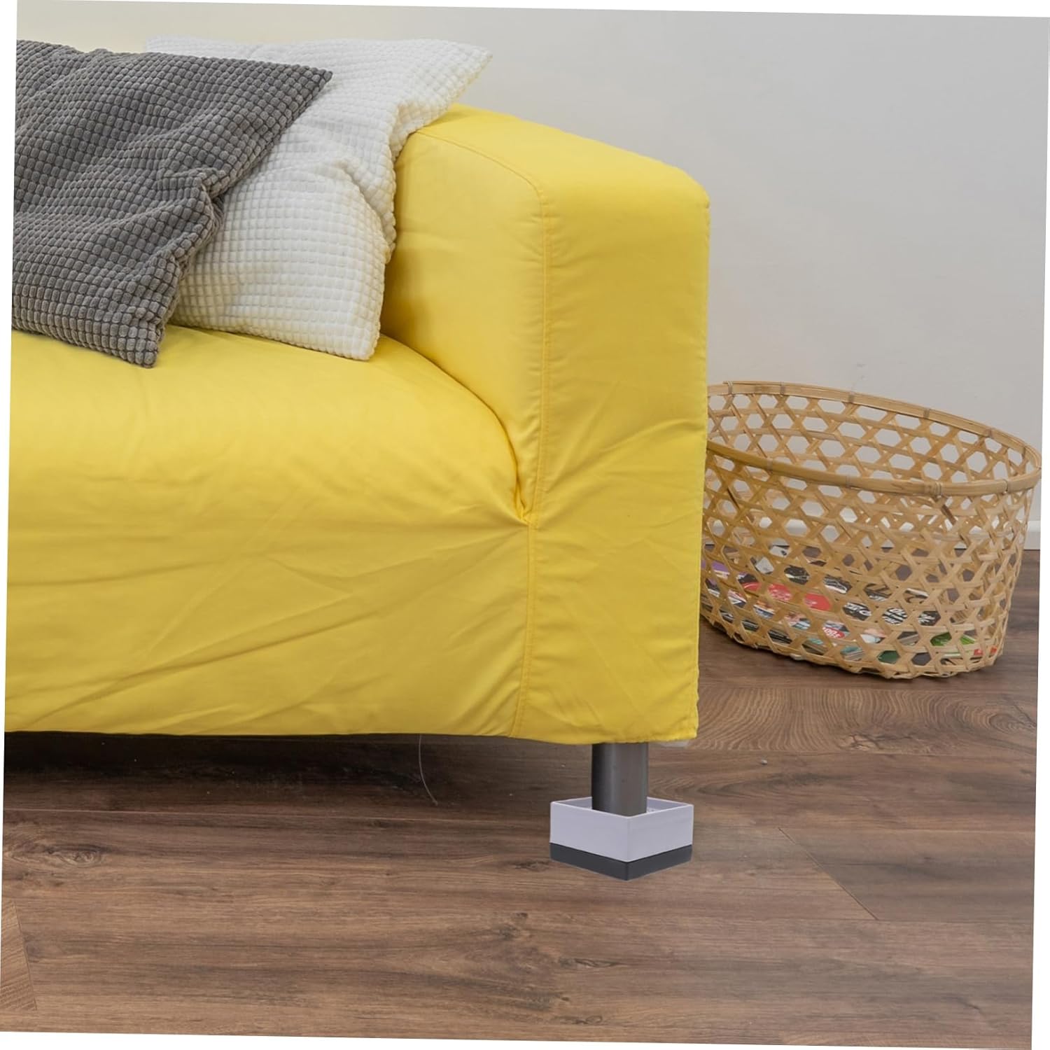 PRETYZOOM 8 Pcs Plastic Furniture Risers Heavy Duty Bed Height Elevators for Fridge Sofa Table Sturdy Non Slip Maximize Under Bed Storage Space Easy to Install