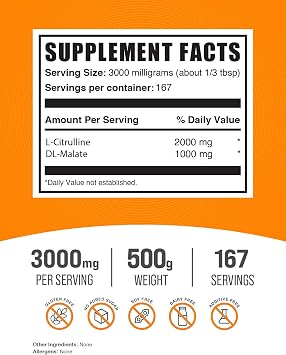 BulkSupplements BCAA 2:1:1 500g + Citrulline Malate 2:1 500g Bundle