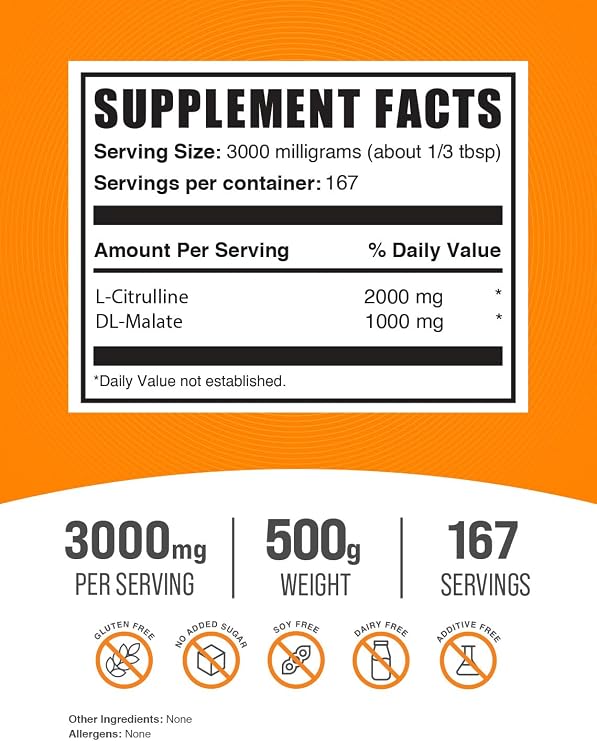 BulkSupplements BCAA 2:1:1 500g + Citrulline Malate 2:1 500g Bundle
