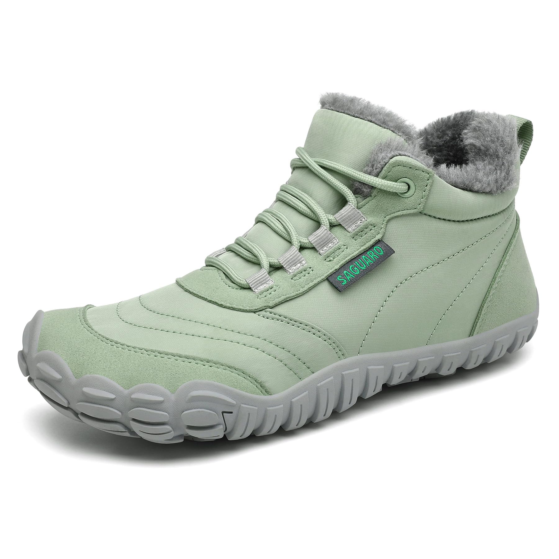 SAGUARO Winter Barfußschuhe Warm Gefüttert Winterschuhe für Damen Herren,EU Gr.36-48