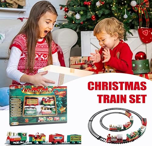 Miniatura 9 de Juego de tren de Navidad alrededor del árbol, trenes eléctricos de Navidad para niños de 3, 4, 5, 6, 7, 8 años (S)