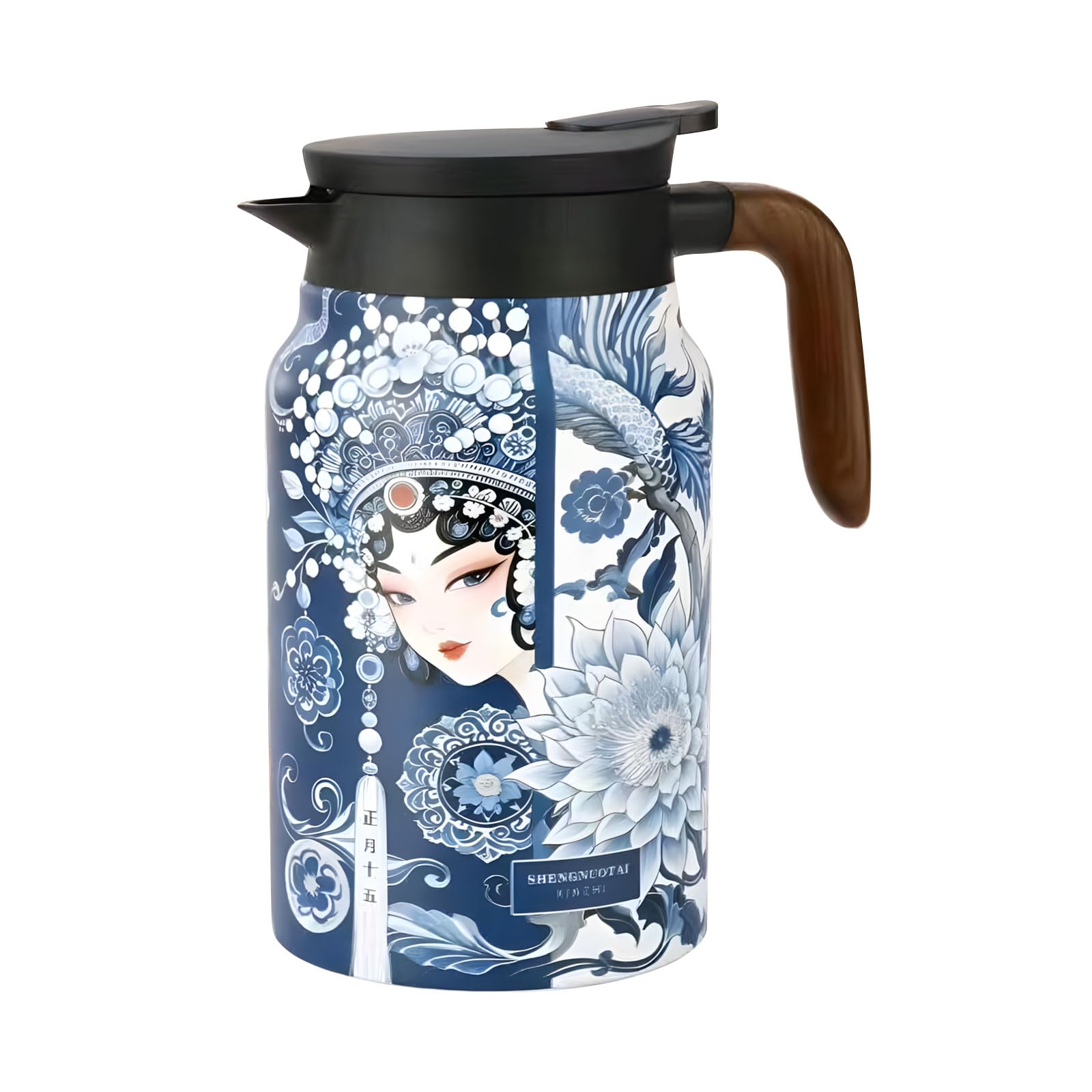 Msioytog Sophisticated Stainless Steel Tea Container 1500ml Capacity Proposals Double Wall Design for Prolonged Warmth Preservation Double Wall Tea Container