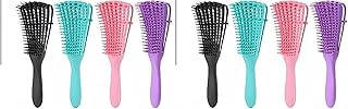 Anti Static Hair Brush, Anti-Knot Massage Comb Detangling Hair Straightening Brush Pain Free Hair Straightening Brush for Women Men Kids Long Thick Curly - Multicolor (Pack of 2)