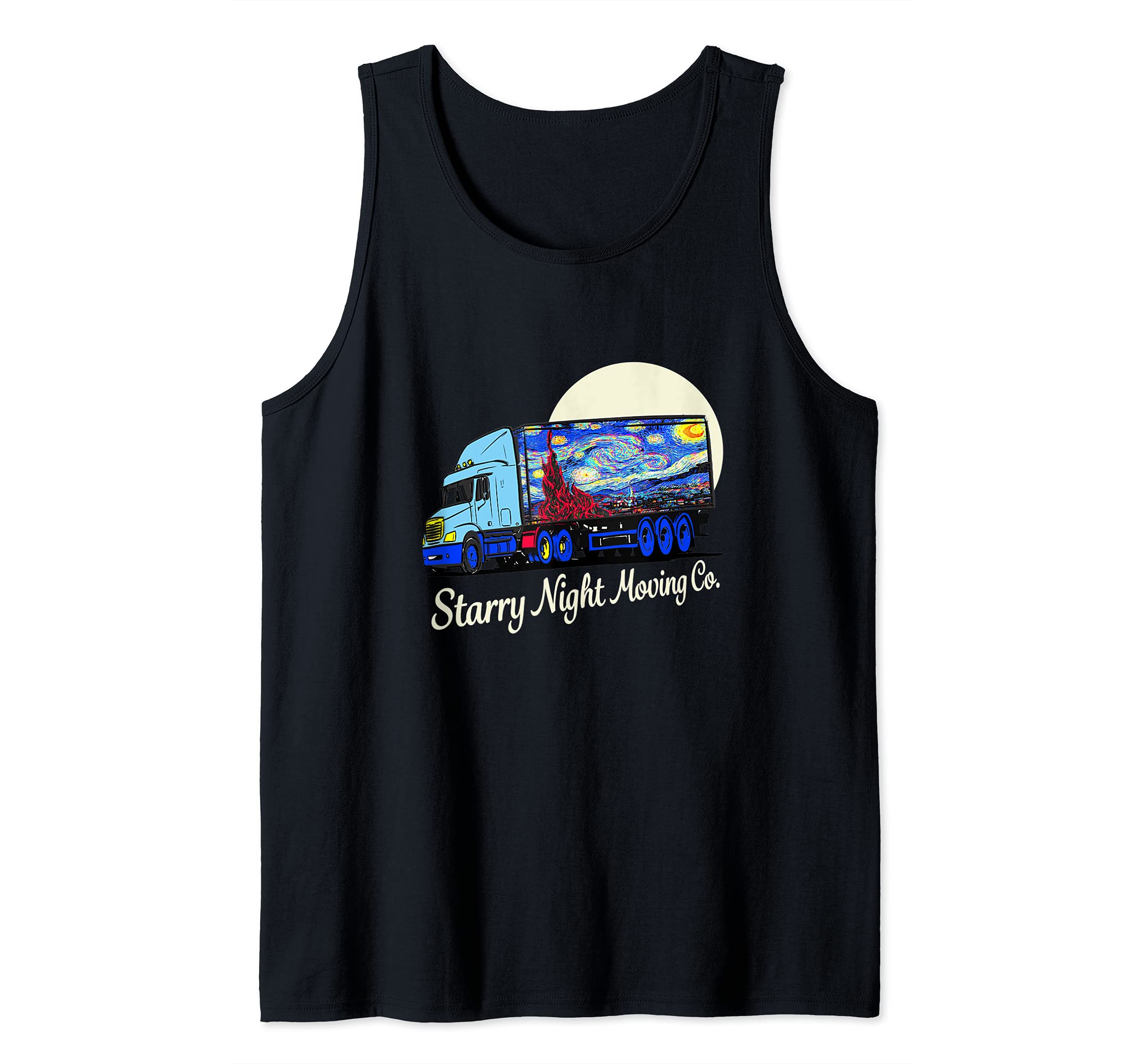 Starry Night Trucking Vaporwave Mashup, Black