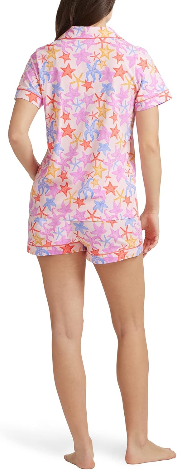 BedHead - Stretch Short Sleeve Shorty PJ Set - Starfish - XLarge - Image 3
