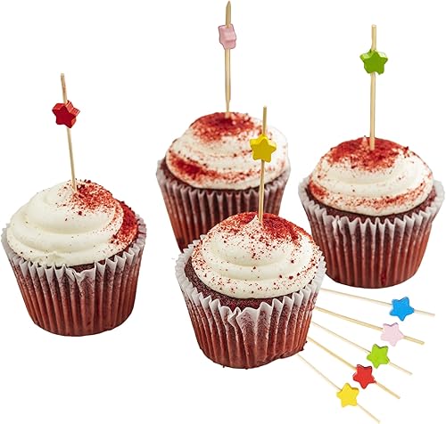 Tablecraft 11760 - Púas de cóctel, 4.5 pulgadas, color amarillo