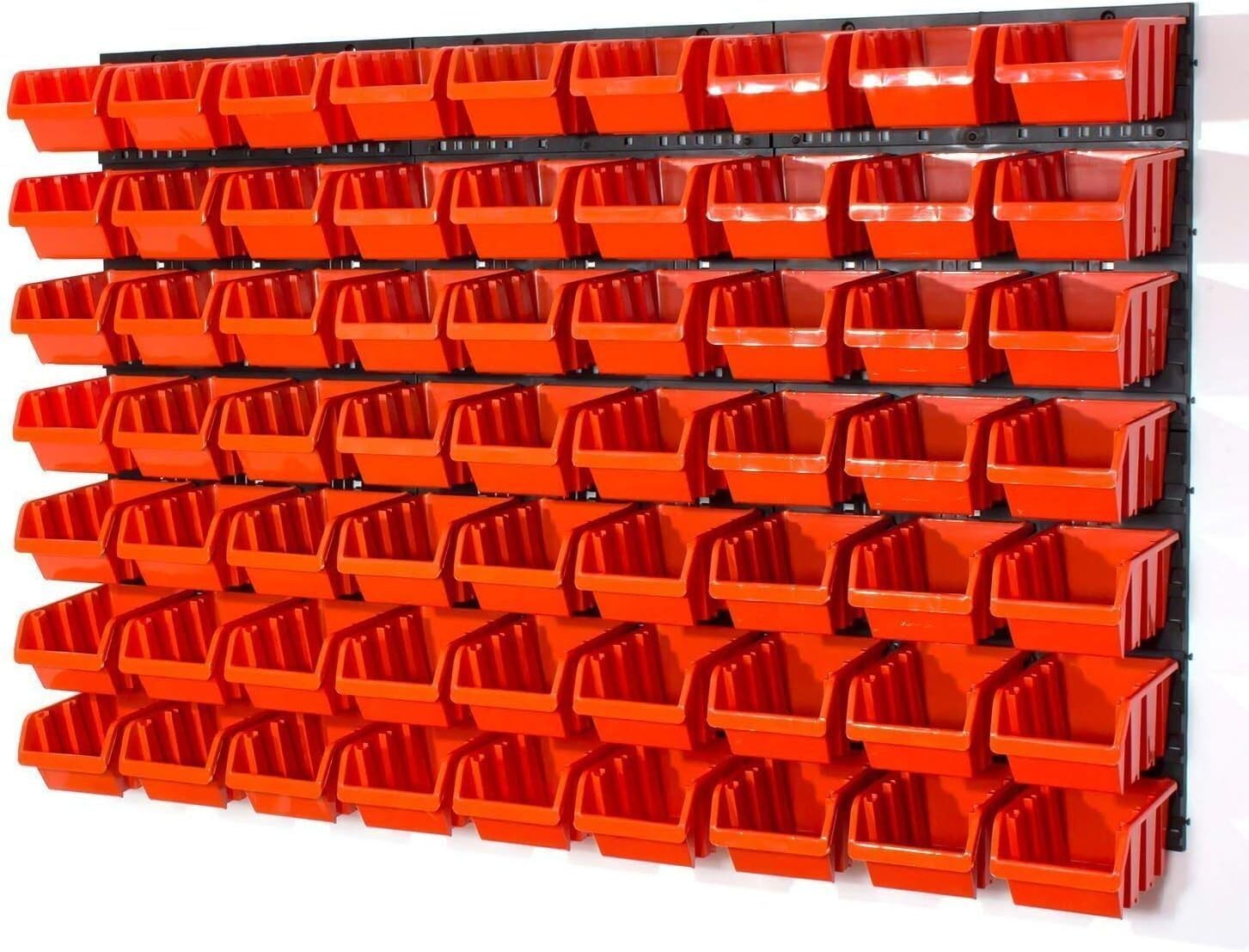WALL MOUNTED TOOL PEG BOARD SET GARAGE STORAGE BINS WORKSHOP RACK SHED ORGANISER 50 MODELS VARIOUS SHAPES AND LAYOUTS SMALL MEDIUM LARGE (Model 6)
