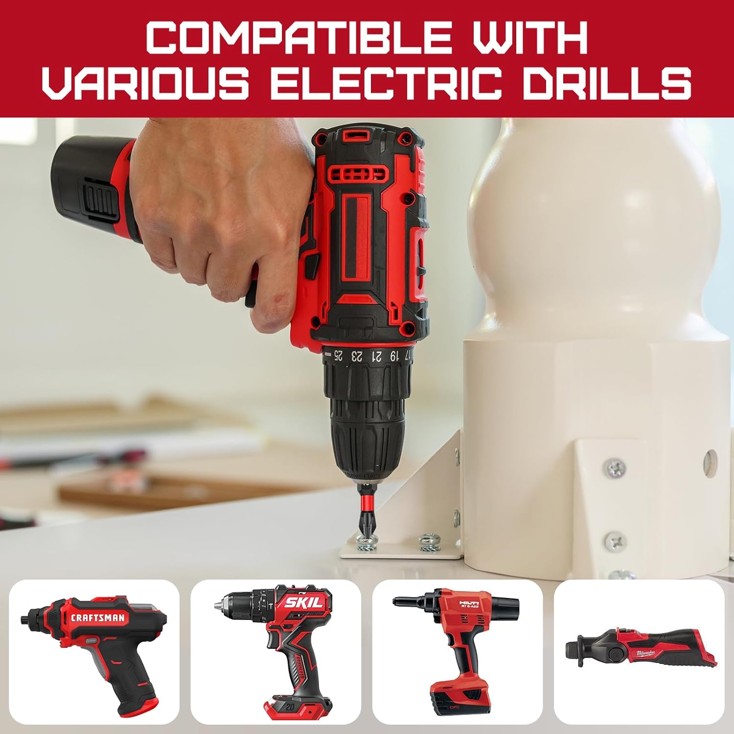 Impact Screwdriver Bit Set, FPH2 Electrician Bits with Insulated Glove, S2 Alloy Steel Rust Resistant, Fit 1/4" Hex Tools,(2.5/5/6.5/7/9/15cm) x 2 pcs