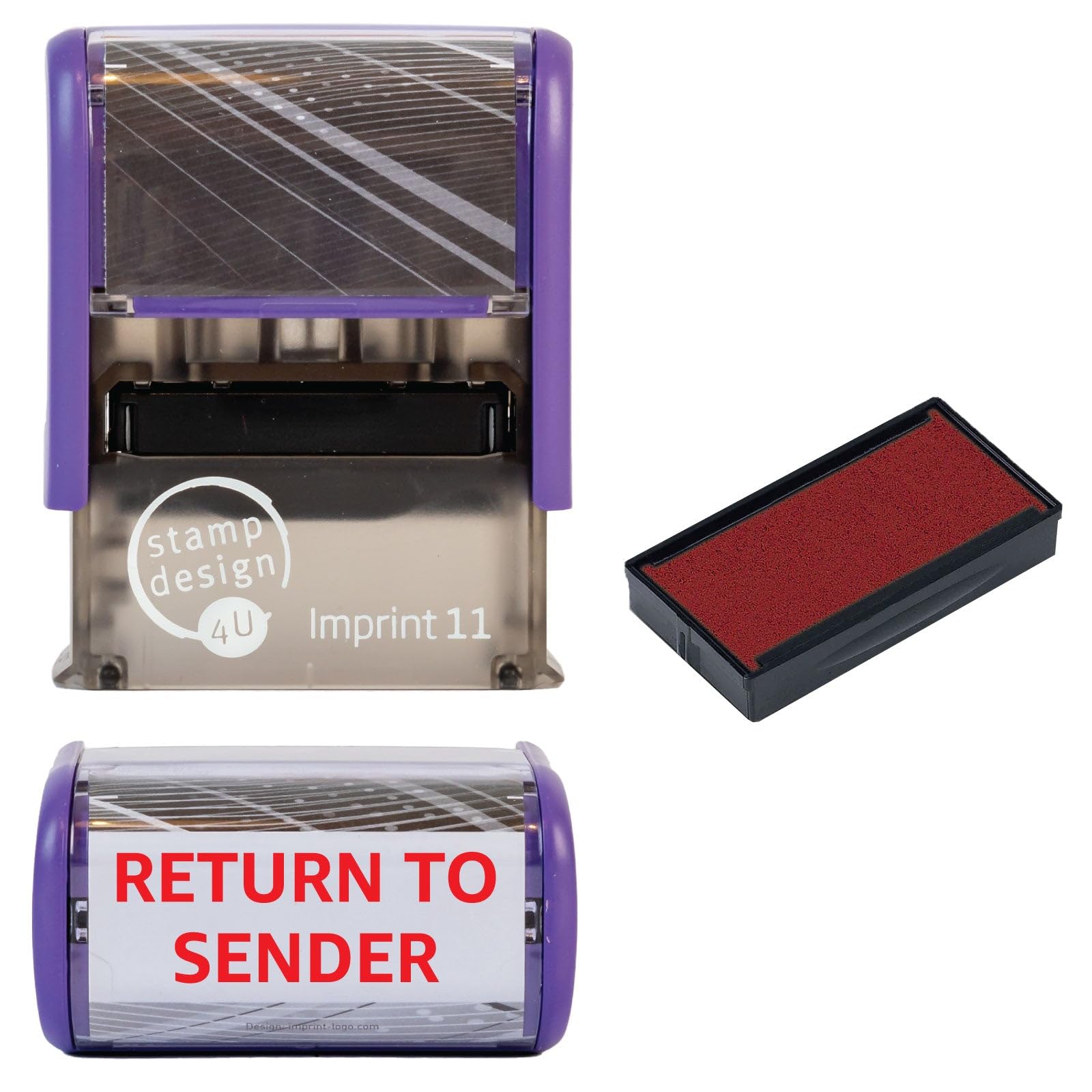 Return to Sender Self Inking Rubber Stamp for Stamping Your Return to Sender Documents - Red Return to Sender Stamp with 1 Extra Inkpad