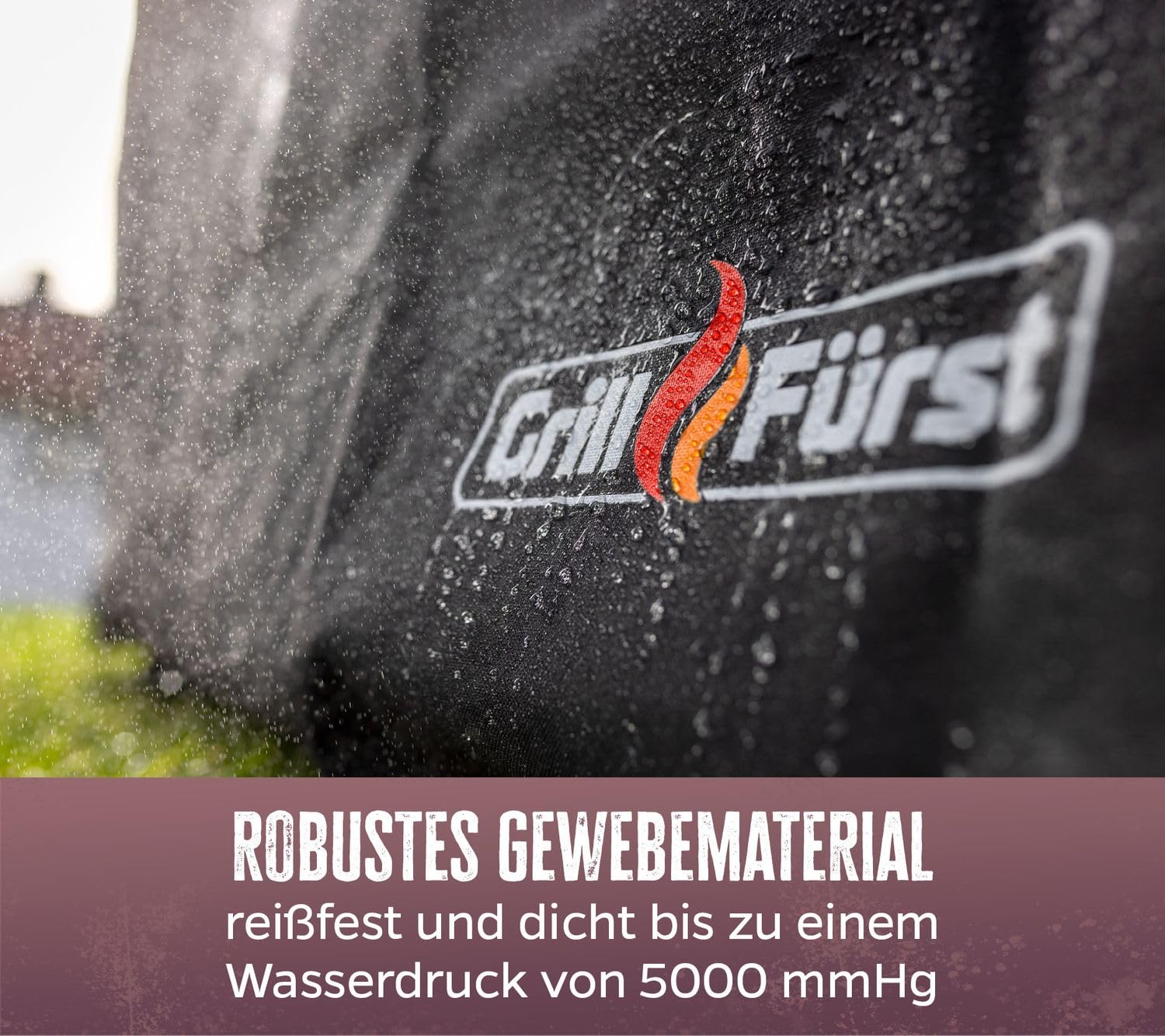 Grillfürst Grill Abdeckhaube Independence P830 - robuste Grill-Abdeckung 227 x 54 x 122 cm, wetterfest und wasserdicht, Abdeckung Gasgrill Gasgrillmodell Independence P830