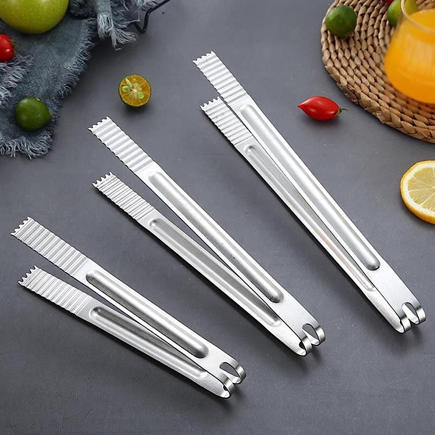 Pinzas Multiusos, Pinzas de Metal, Pinzas for cocinar Alimentos, Pinzas for Servir de Acero Inoxidable, Pinzas for cocinar en la Cocina, Utensilios de Cocina for Barbacoa, alicates(8 Inches)
