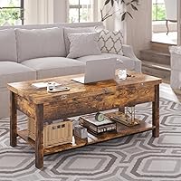 Vista 13 de FABATO Mesa auxiliar elevable de 41.7 pulgadas, multifunción 4 en 1 con almacenamiento para sala de estar, mesa de centro se convierte en mesa