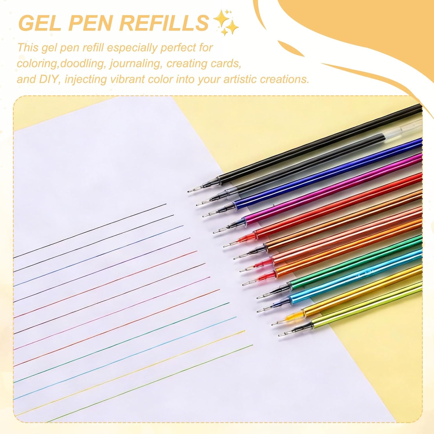 PATIKIL 12Pack 0.5mm Gel Pen Refills for Coloring, Medium Point Gel Ink Pens Refills for Coloring Book Drawing Art Supplies Scrapbook Journaling, Sky Blue
