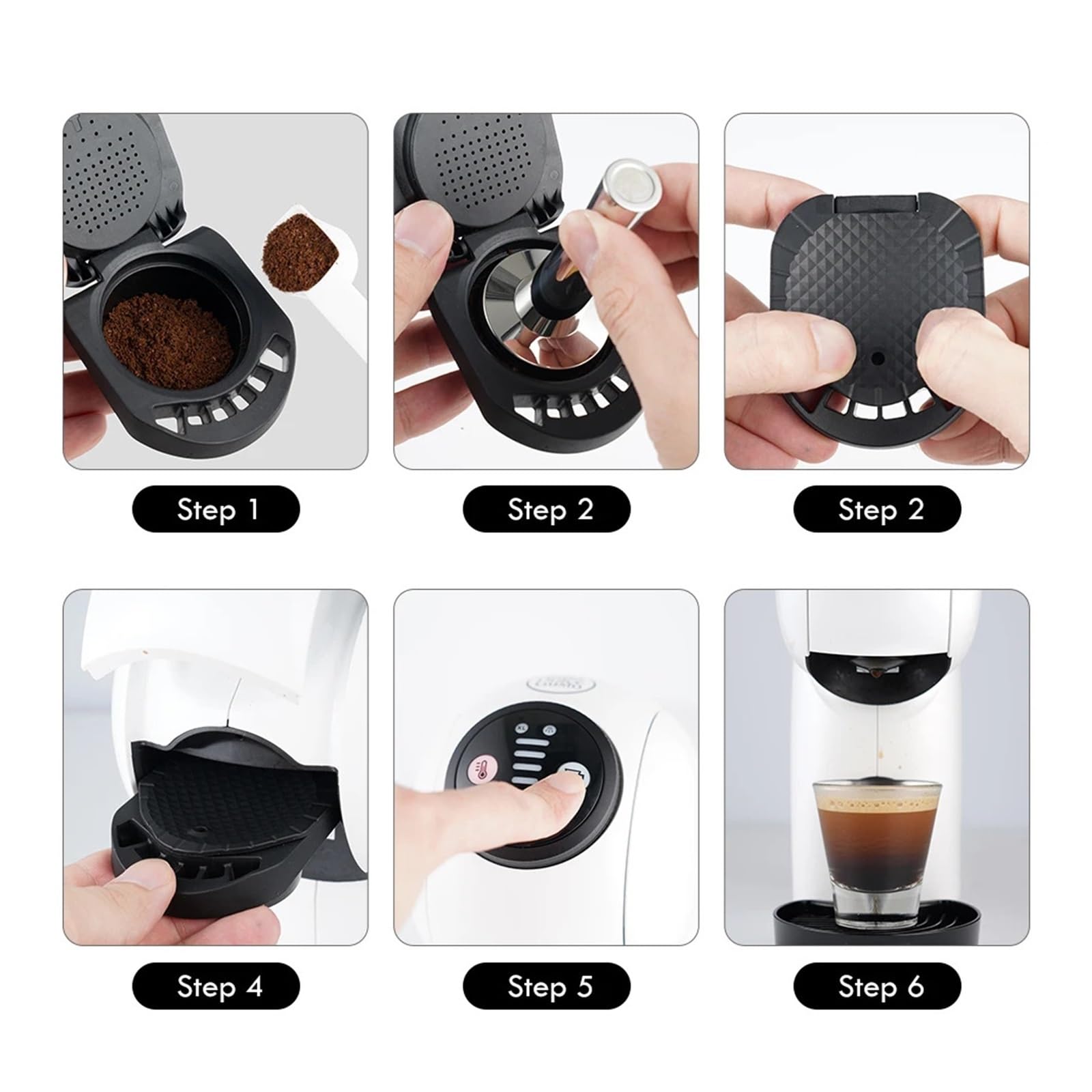 Cápsulas De Café Reutilizables De Repuesto, Compatibles con Dolce Gusto, Que Permiten Añadir Café En Polvo Directamente.