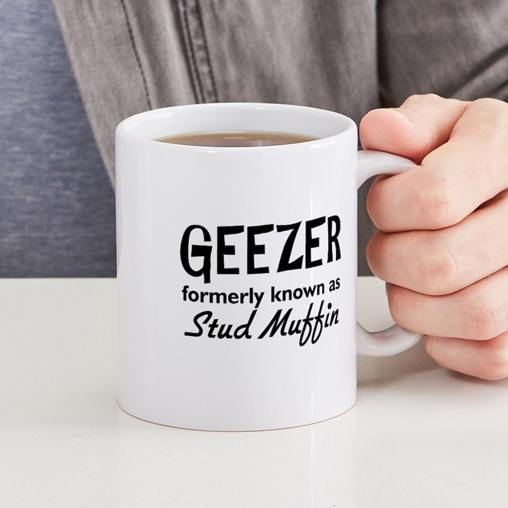 "Geezer" Funny Coffee Mug - 11 Oz Ceramic Mug, Dishwasher & Microwave Safe, Printed In USA (Multiple Color Options)