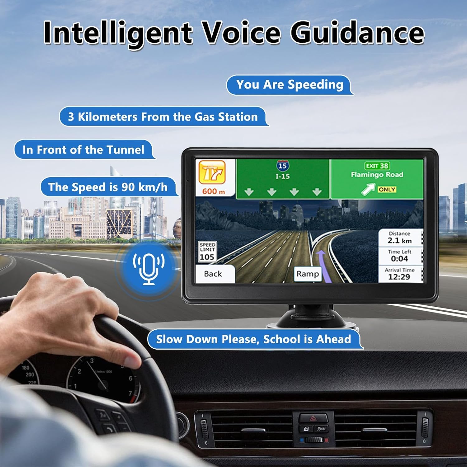 Navigatore GPS Auto/Camion 9 Pollici - Mappe Europa 2025, Avvisi Vocali, Percorsi Veicolo - Foto 5