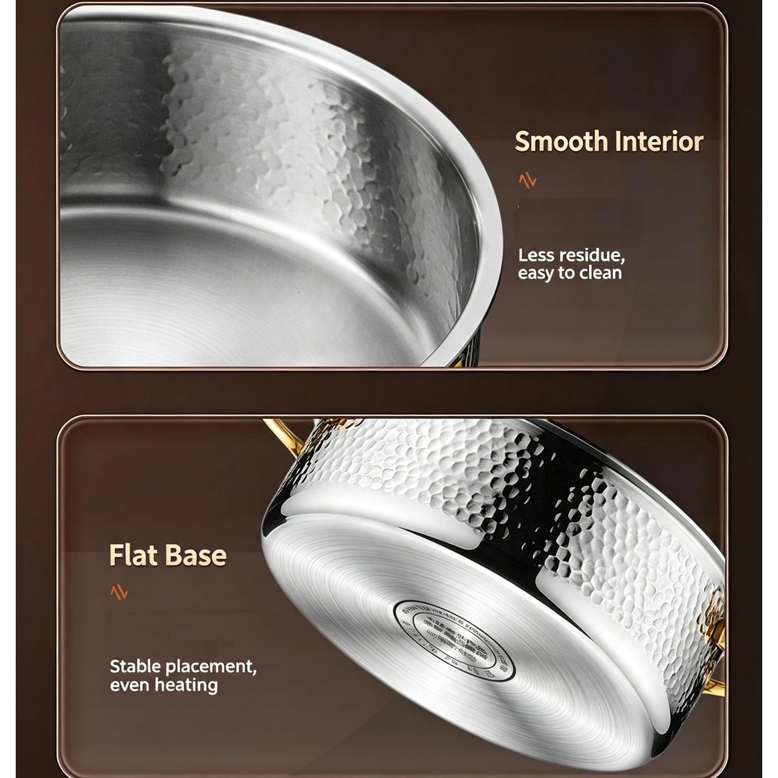 Coating-Free Simmer Pot for Induction Gas Stove