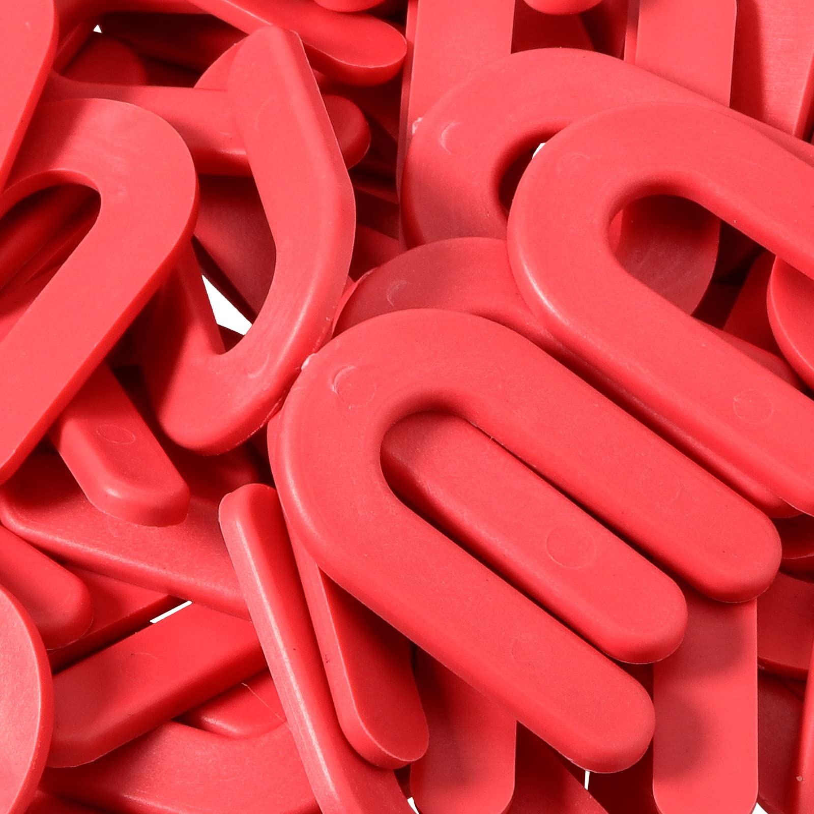 MOUYAT 500 cuñas de herradura de 1.5 x 2 x 1/8 pulgadas, espaciadores de azulejos de herradura en forma de U de 3 mm de grosor, color rojo