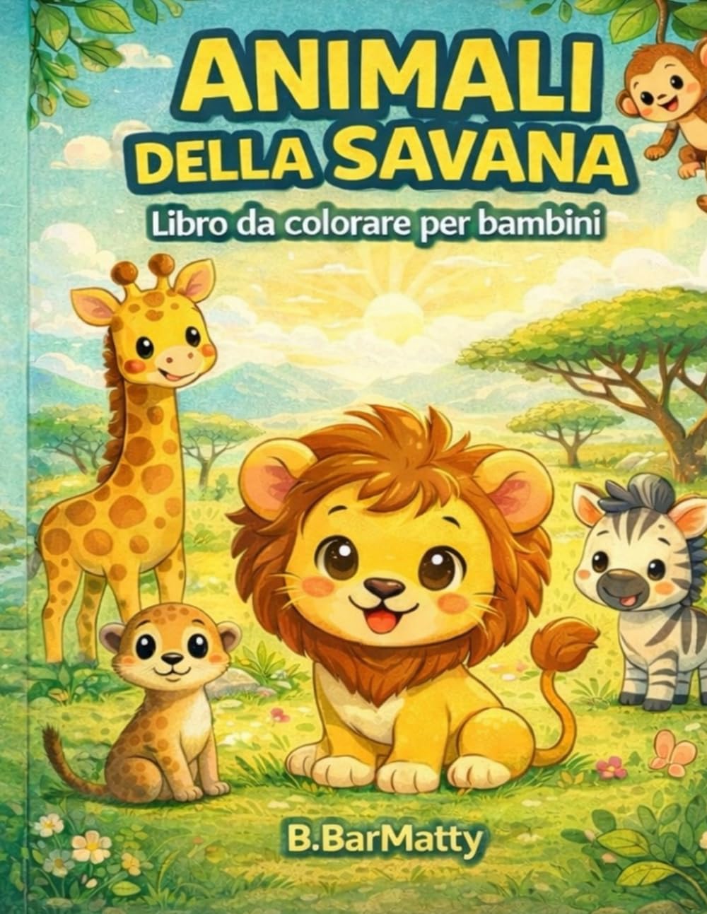 Animali della Savana: Il libro da colorare per Bambini