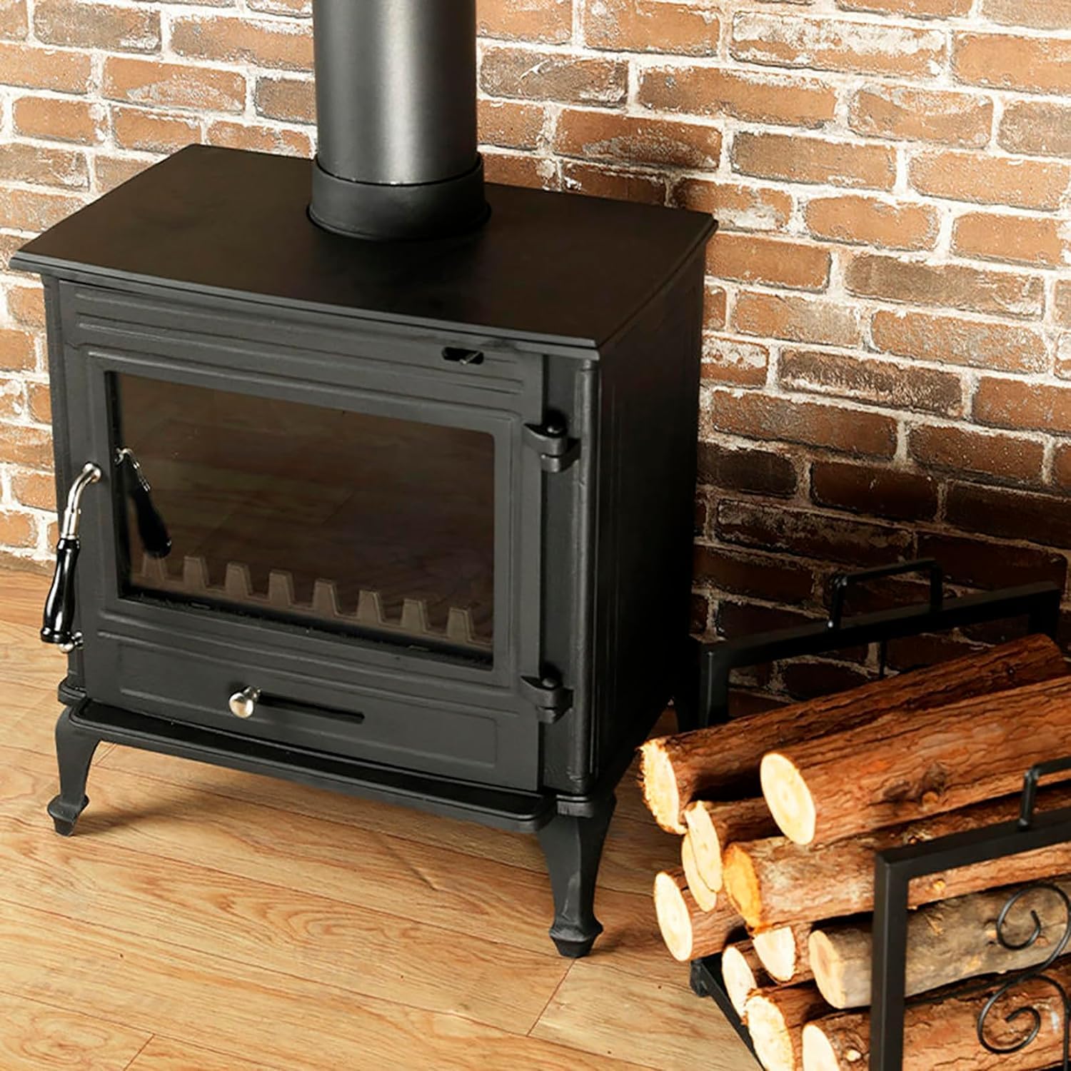 Amazon.co.jp: 8KW薪ストーブ、鋳鉄カーボン焚き火ストーブ、薪マルチ
