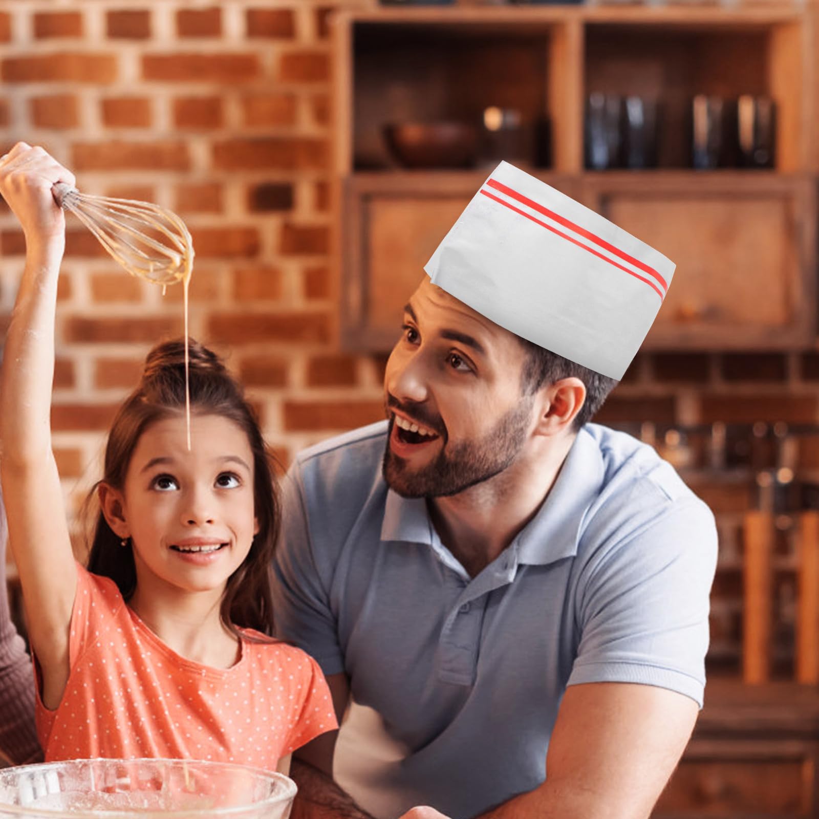 Alasum 80 Stück Einweg Kochmützen aus Papier für Restaurants und Küchen Bequeme Unisex Küchenmütze zum Haare Zurückhalten und Hygienischem Arbeiten