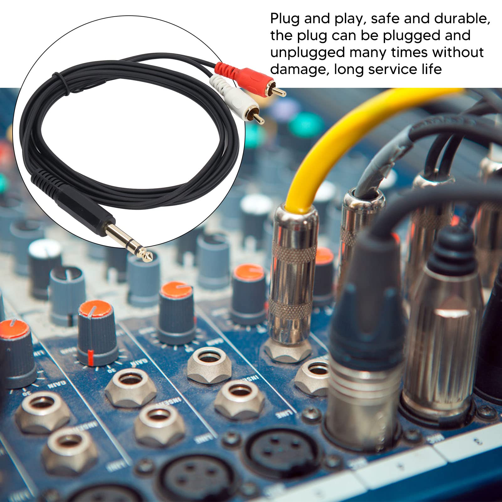 Philmore 6.35 mm (1/4 in) Jack Male Home Audio Cables