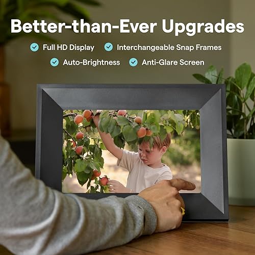 Vista 23 de Skylight Marco de fotos digital, WiFi habilitado con capacidad de carga desde el teléfono, pantalla táctil, marco de fotos digital, regalo 10