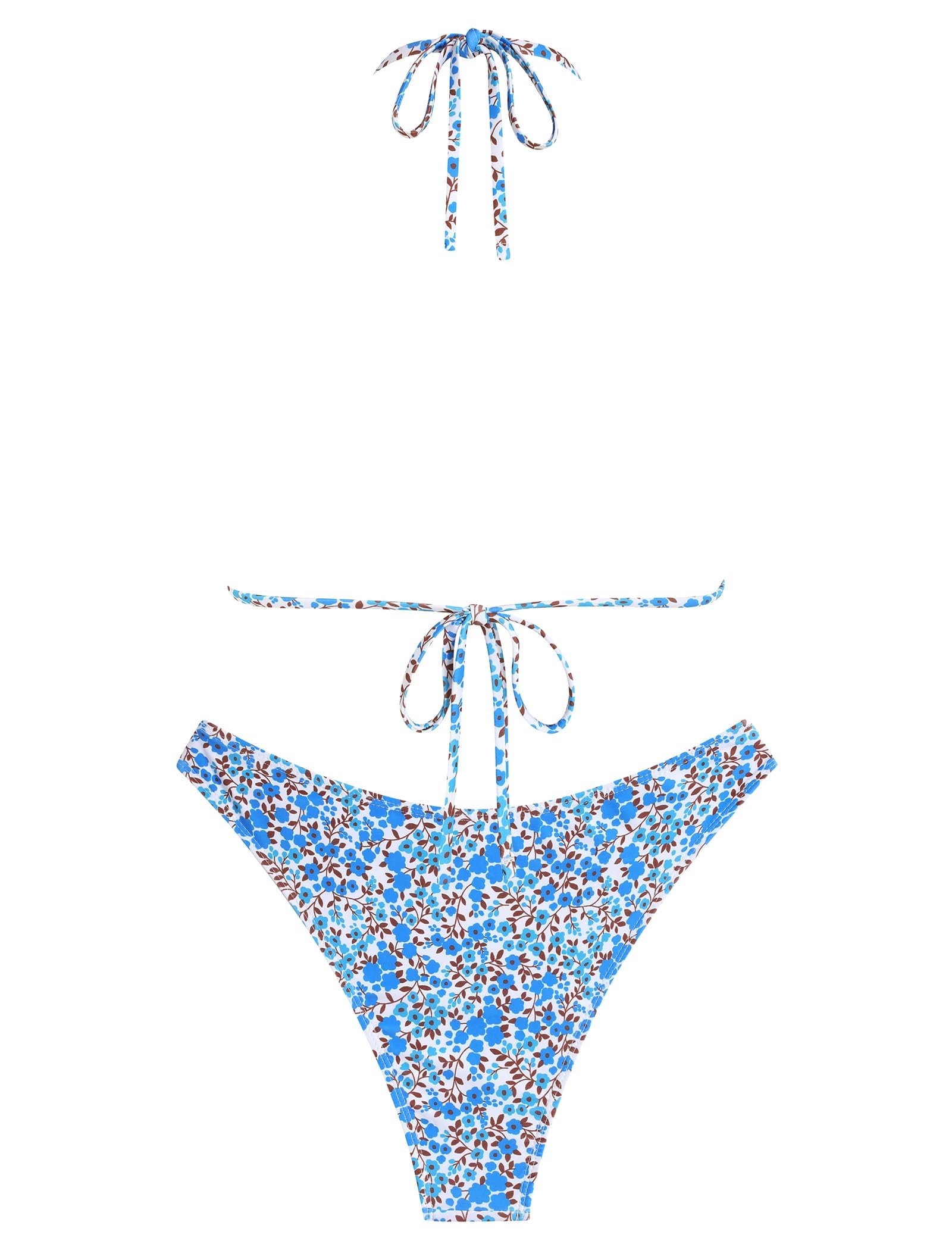ZAFUL Bikini Femme Maillot de Bain Femme 2 pièces Haut Coupe Bikini Push Up Triangle Swimwear Plage