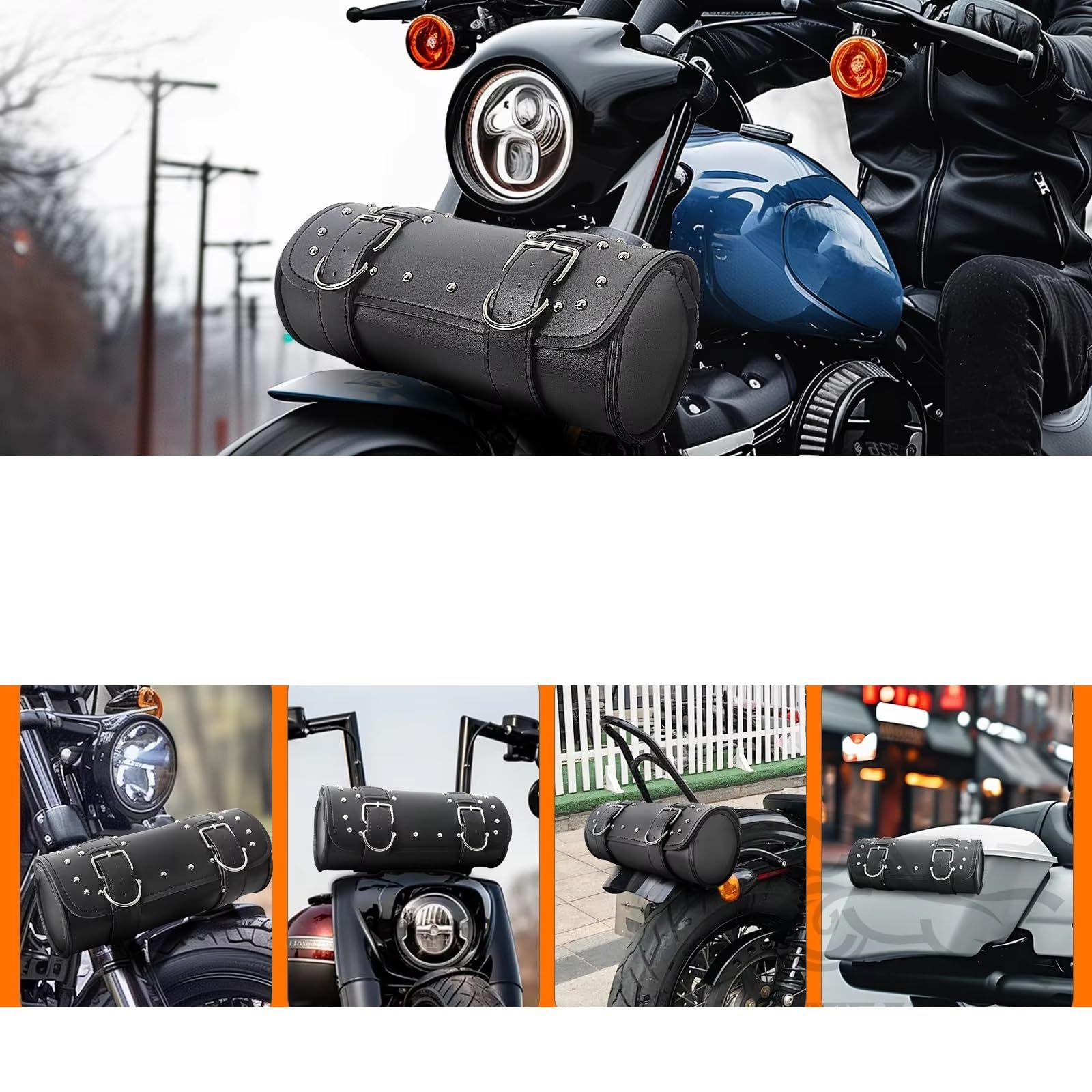Borsa Per Manubrio Universale Forcella Anteriore Moto Borse Laterali Motore Grandi Dimensioni Impermeabili Bagagli Serbatoio Capacità Sacche Moto