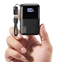 INIU Power Bank, 10000mAh Ultra Mini 45W Ricarica Rapida Powerbank con Cavo USB
