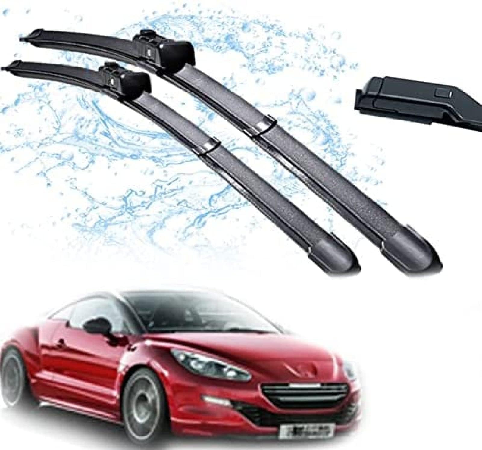 TUBIC Front Wischer Klingen Für Peugeot RCZ 2009 2010 2011 2012 2013 2014 2015 2016 26"+26" Autofenster-Frontscheibenwischerblätter Wischerblätter Auto Zubehör