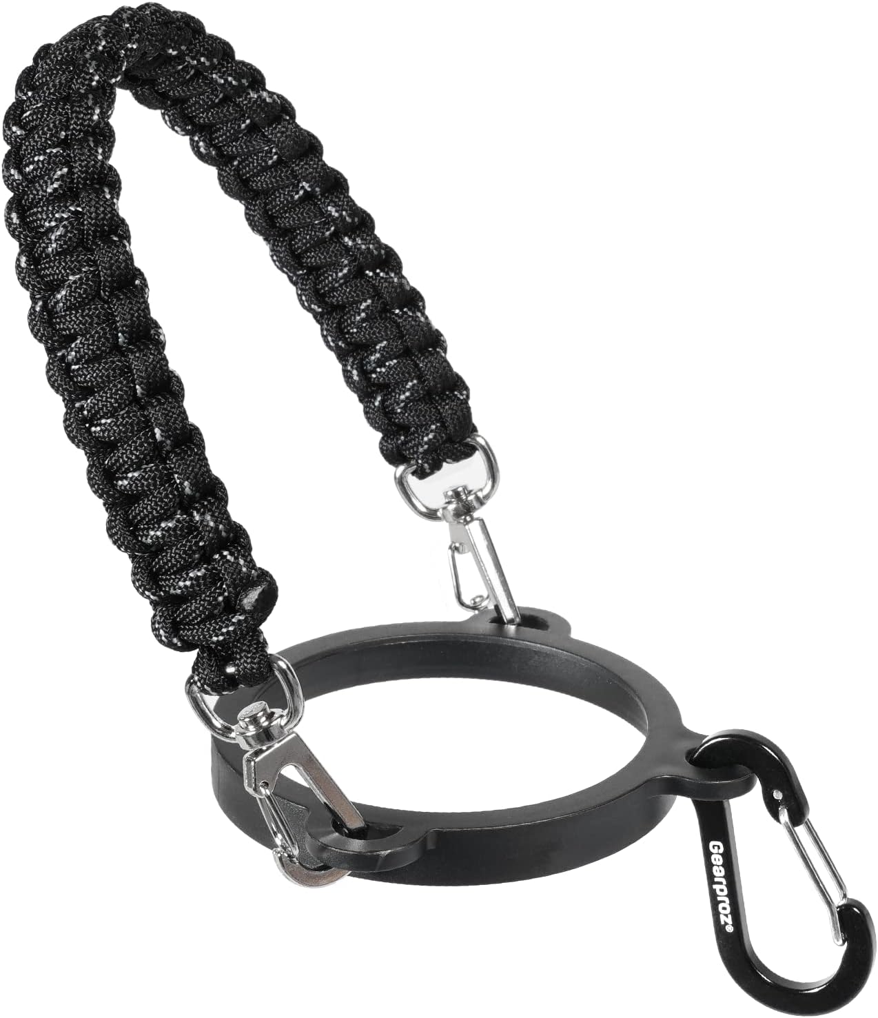 Gearproz HydroCord 2.0 Paracord Handle for 12-40 oz Bottles, Black