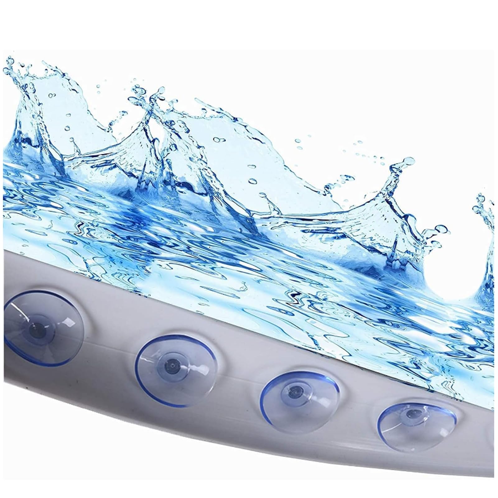 Shower Threshold Water Dam Barrier Shower Door Bottom Seal Strip, Collapsible Shower Floor Water Barrier Suction Cup Shower Splash Guard Removable Seal Strip for Bathroom(Size:110cm/43in)