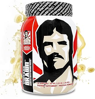Vintage Brawn – Muscle-Building Protein Powder Isolate for Men & Women – Post-Workout & Anytime Recovery Drink – Premium Protein Isolate Sources: Egg, Milk, Beef – Banana Milkshake Flavor - 30 Scoops