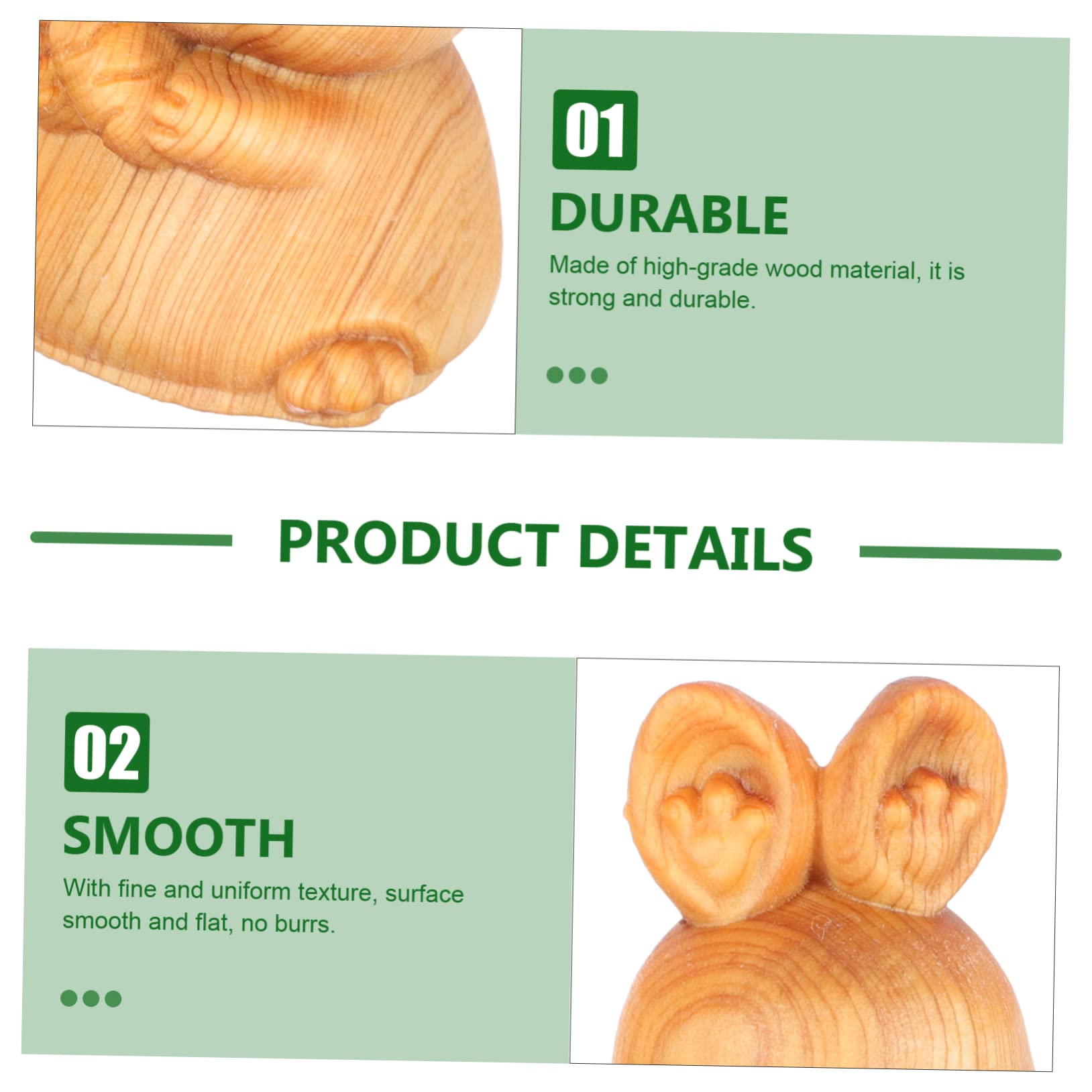 Alipis 5 Sätze Niedliche Holz Osterhasen Figuren Dekoratives Desktop Ornament Für Zuhause Für Ostern Buchregal Und Fensterdekoration 2 Stück * 5