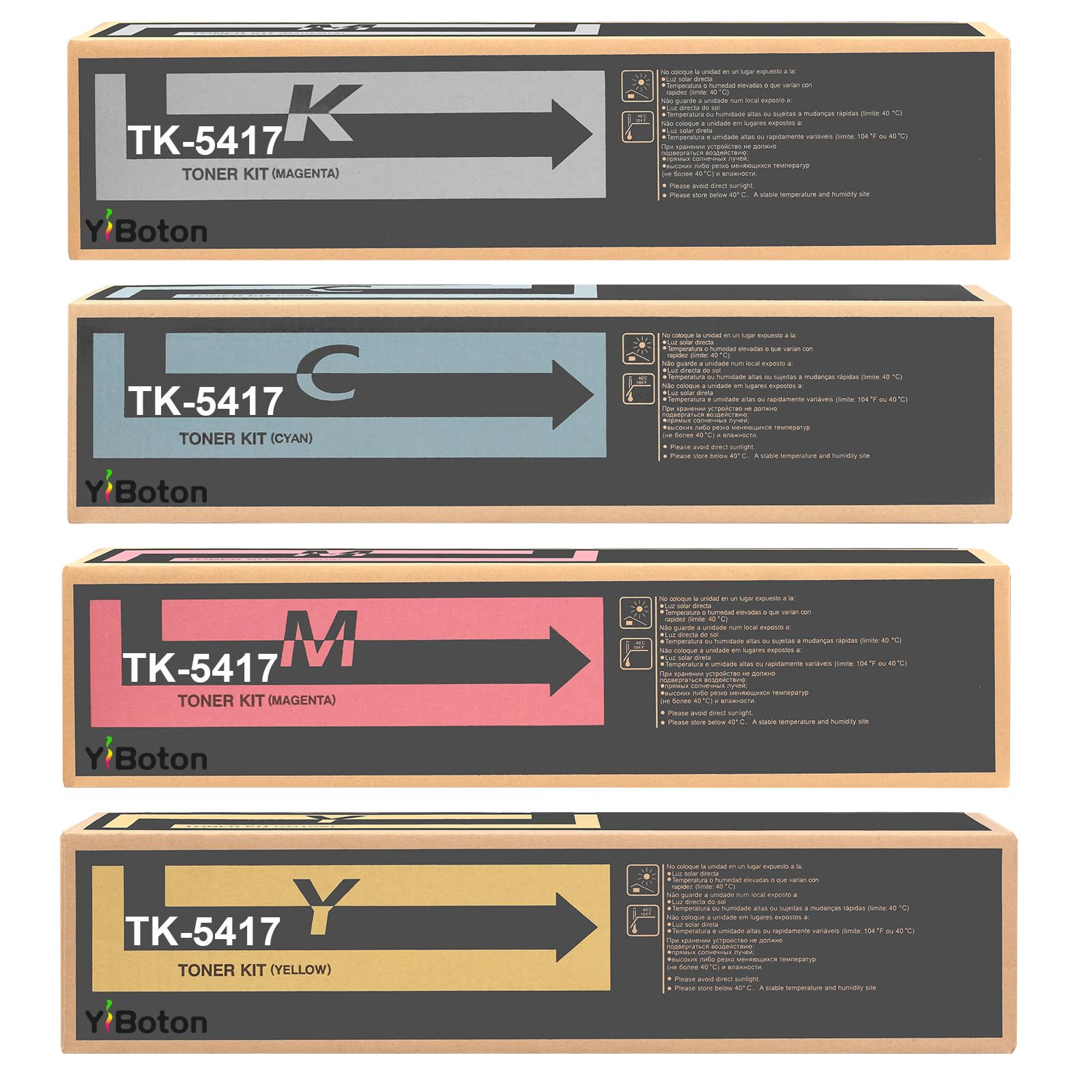 High Yield TK-5417 TK5417 Toner Cartridge for TASKalfa MA4500ci (4-Pack) | TK-5417K TK-5417C TK-5417M TK-5417Y Toner Compatible for Kyocera TASKalfa MA4500ci Series Printer,Black Cyan Yellow Magenta
