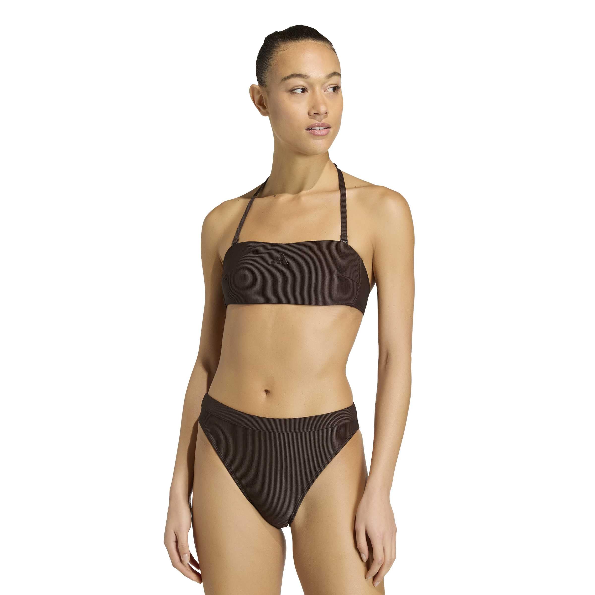 adidas Women's Haut de Bikini Bandeau matelassé côtelé Iconisea