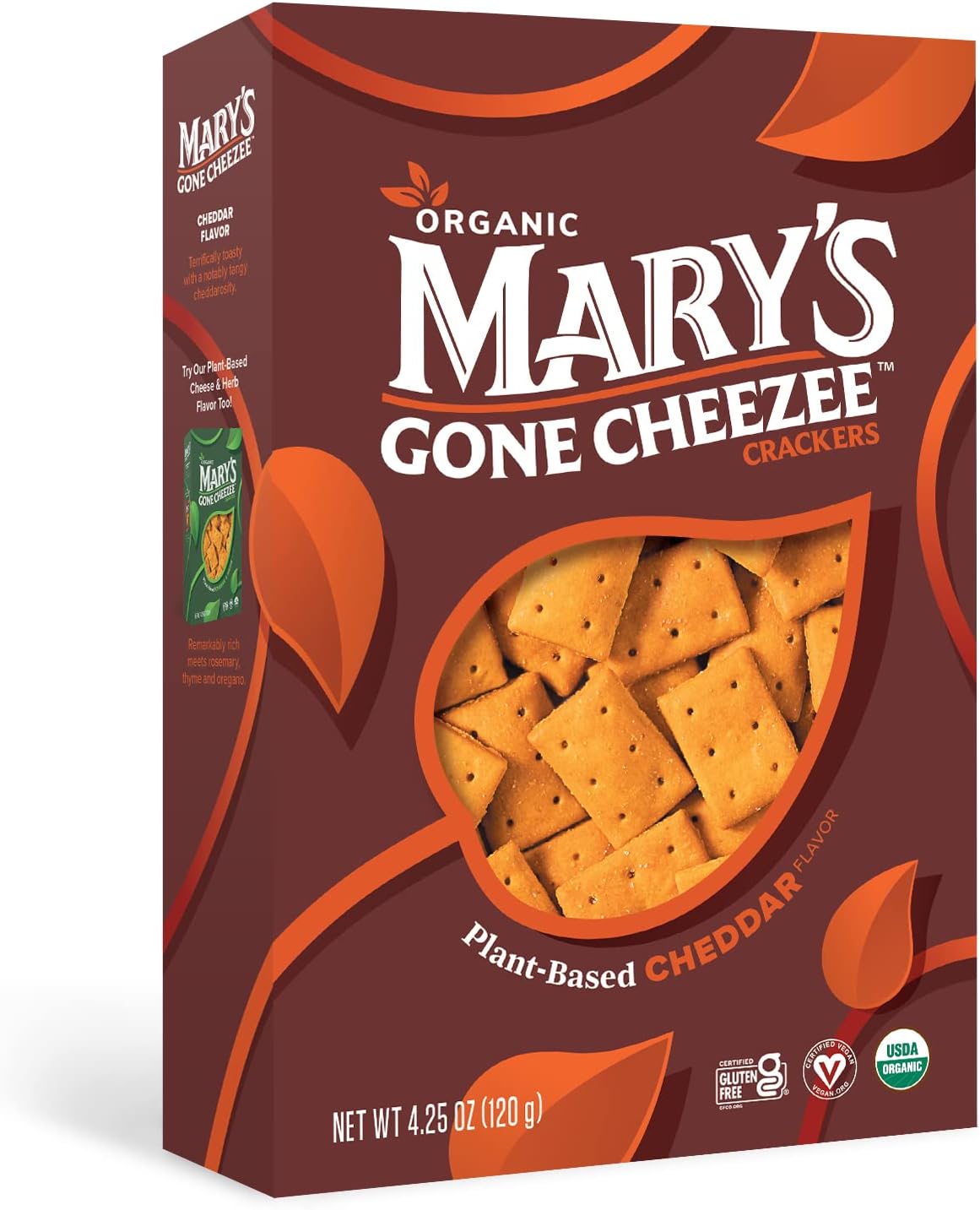 Marys Gone Crackers Cheddar Cheezee Crackers 4.25 OZ