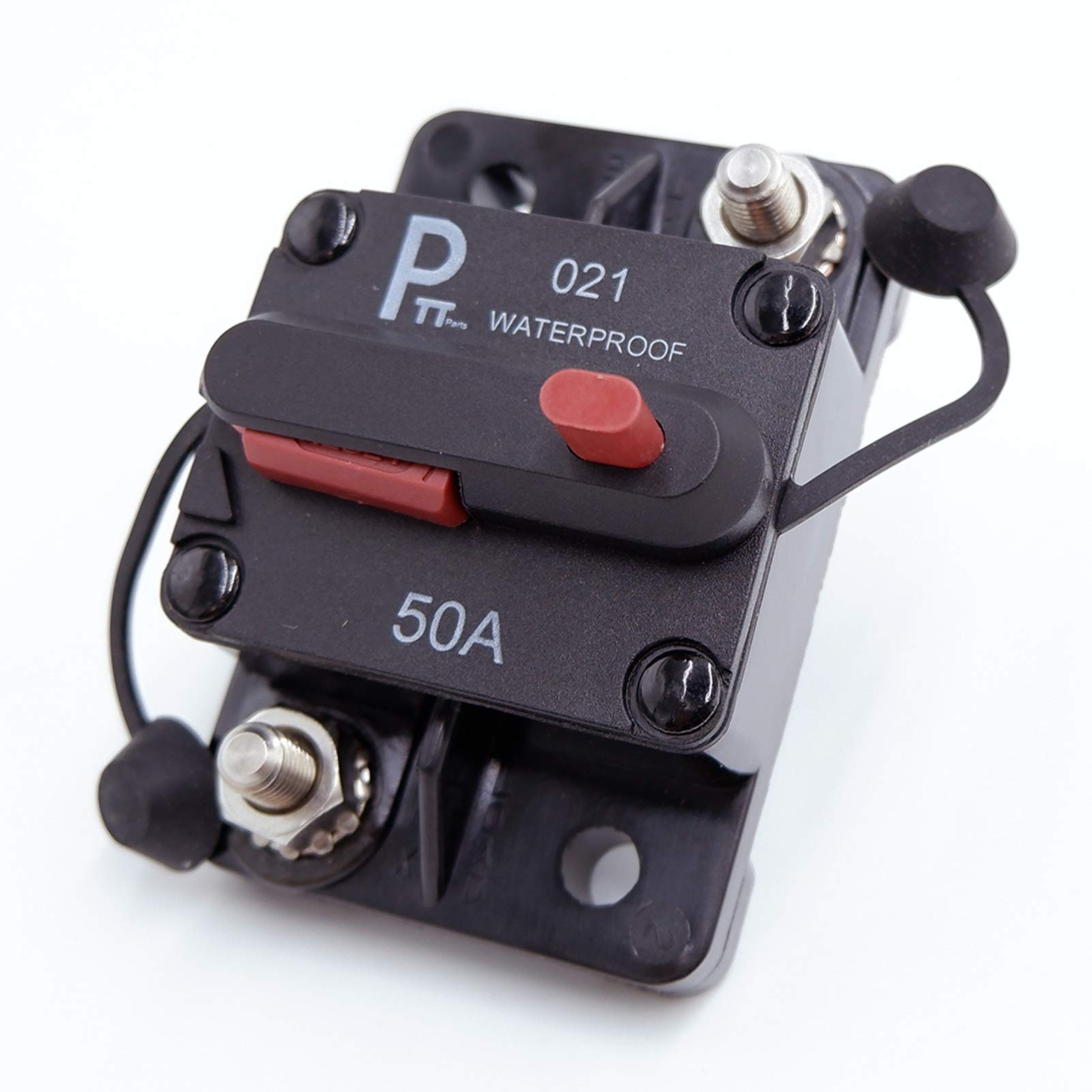 Buy parts PTT Car Circuit Breaker 50 Amp 12V 48VDC Waterproof Thermal