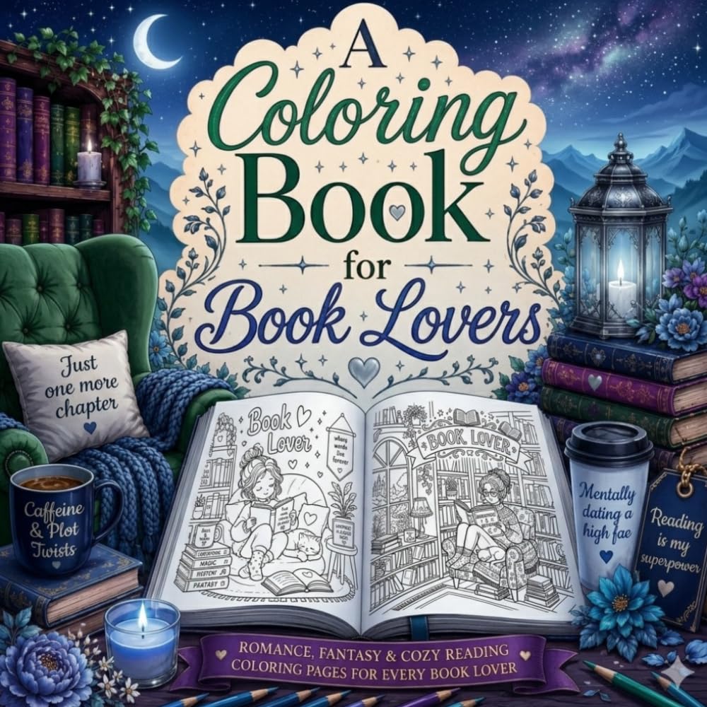 A Coloring Book for Book Lovers 2 (Coloring Books, Activities, and More for Book Lovers)