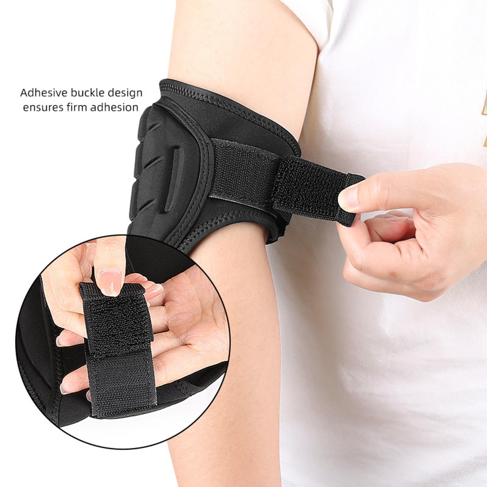 Harilla Équipement de Protection de du coude de Baseball avec Sangles réglables pour la Protection des Adultes Compact Eva Elbow Pad Softball