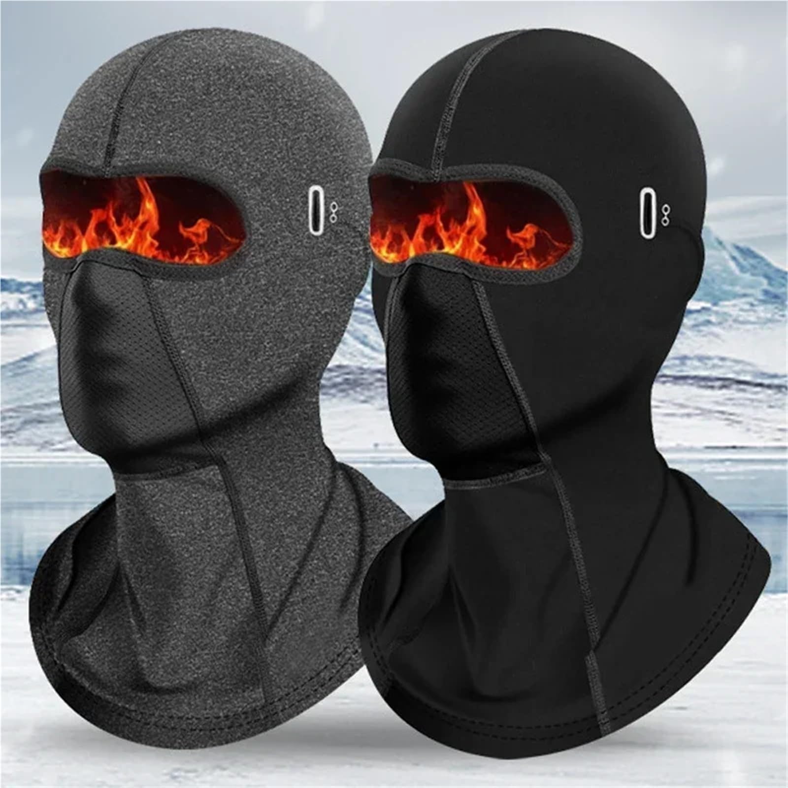 2 Stück Skimaske Herren Winter Warm Fahrrad Motorrad Gesichtsmaske Nackenschutz Winddicht Sport Schal Gesichtsschutz Hut Für Outdoor Sports
