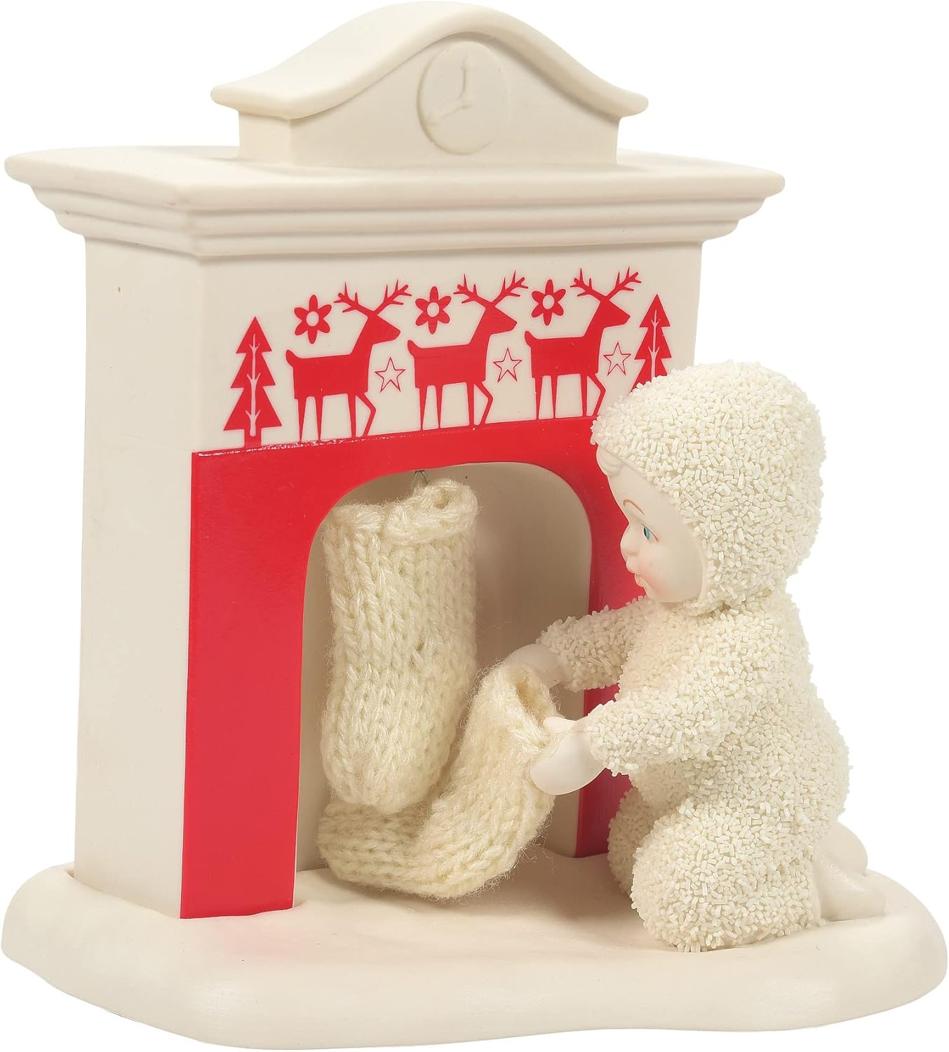 Department 56 Snowbabies Christmas Memories Hung by The Chimney with Care Figurine, 5.12 Inch, Multicolor