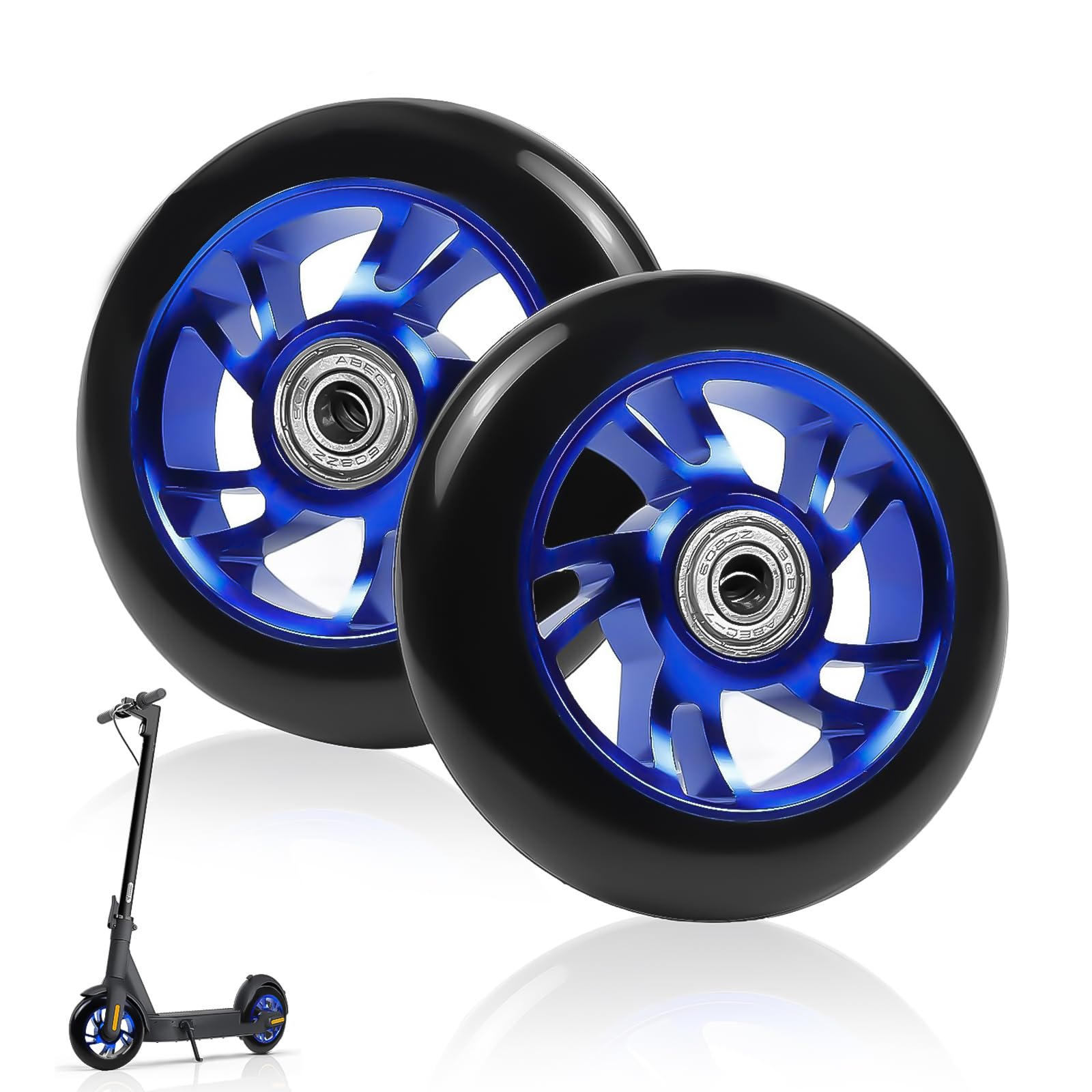 HA BIN Ruote per Monopattino Freestyle 100mm – Ruote Stunt Scooter con Cuscinetti ABEC-9, Accessori di Ricambio per Trottinette, Performance e Durabilità, Compatibili con Scooter Stunt