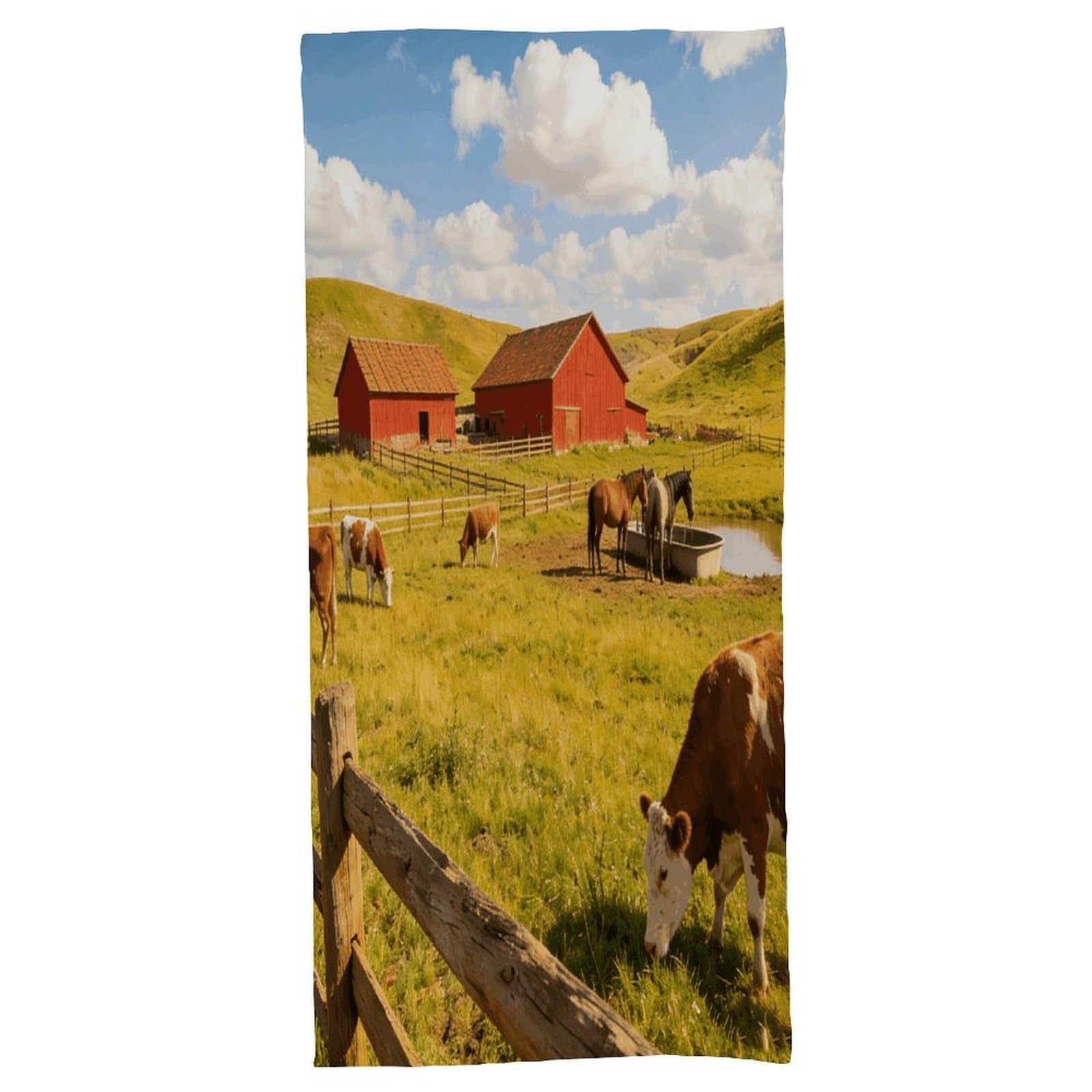 Fodpand Style Ranch Bath Towel, Highly Absorbent & Quick Drying Beach Towel, Compact & Lightweight Pool Towel For Bathroom, Beach, Pool, Gym, Spa, And Hotel Use