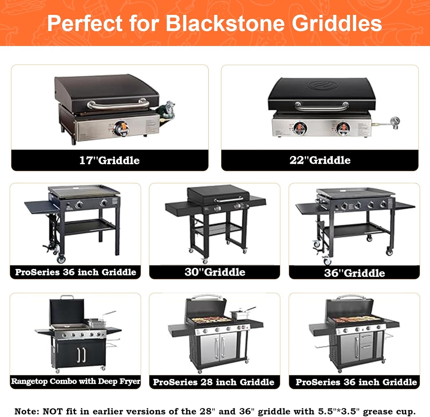 GrillChef Blackstone Griddle Cleaning Bundle, Grease Cup Liners 50 Packs with Bristle Free Grill Brush, Disposable Drip Pan Liners & BBQ Steam Brush with 2 Replacement Heads