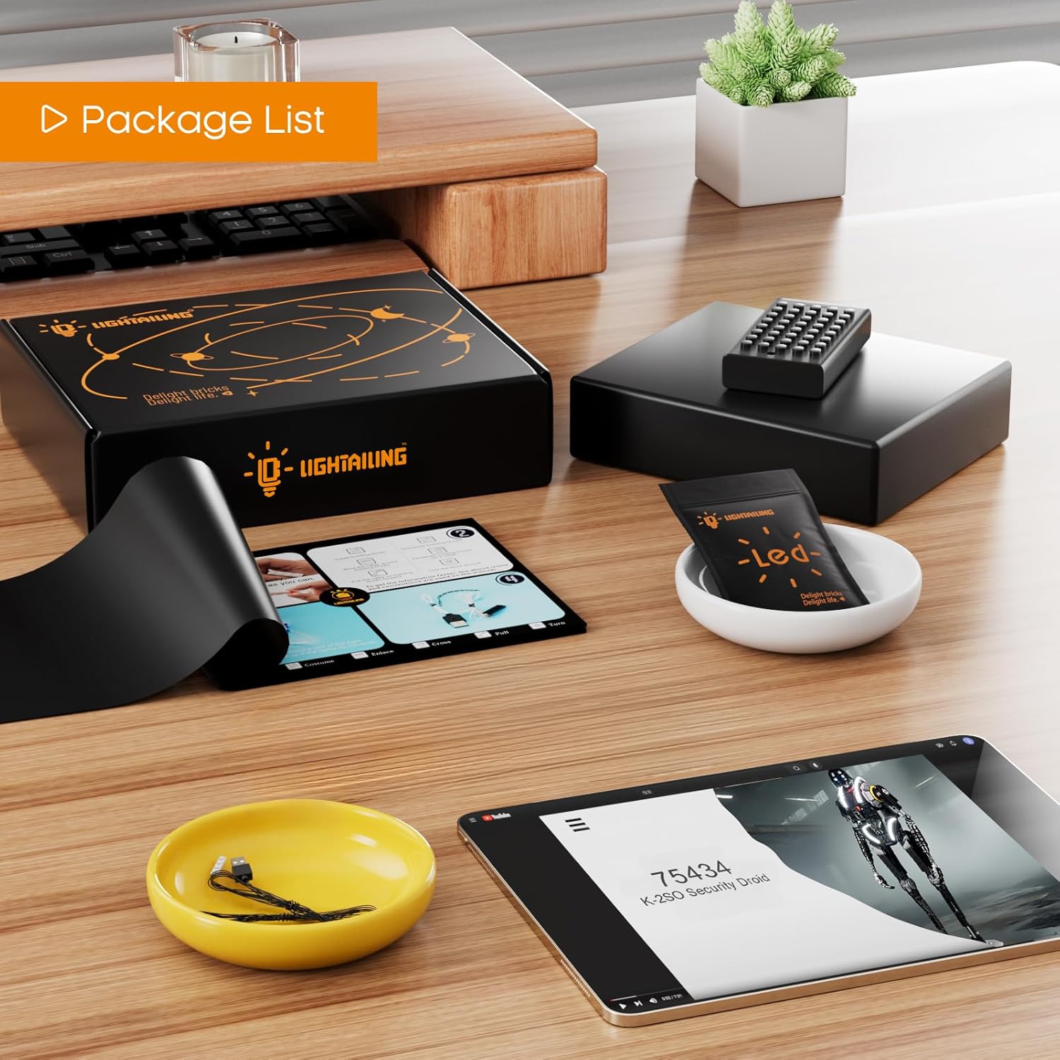 LIGHTAILING Light for Lego-75434 K-2SO Security-Droid - Led Lighting Kit Compatible with Lego Building Blocks Model - NOT Included The Model Set