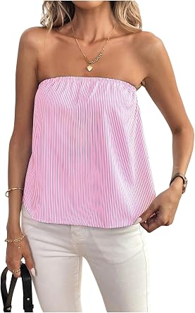 GORGLITTER Women's Ruffle Babydoll Peplum Top - Bow Detail, Ruched Sleeveless Camisole